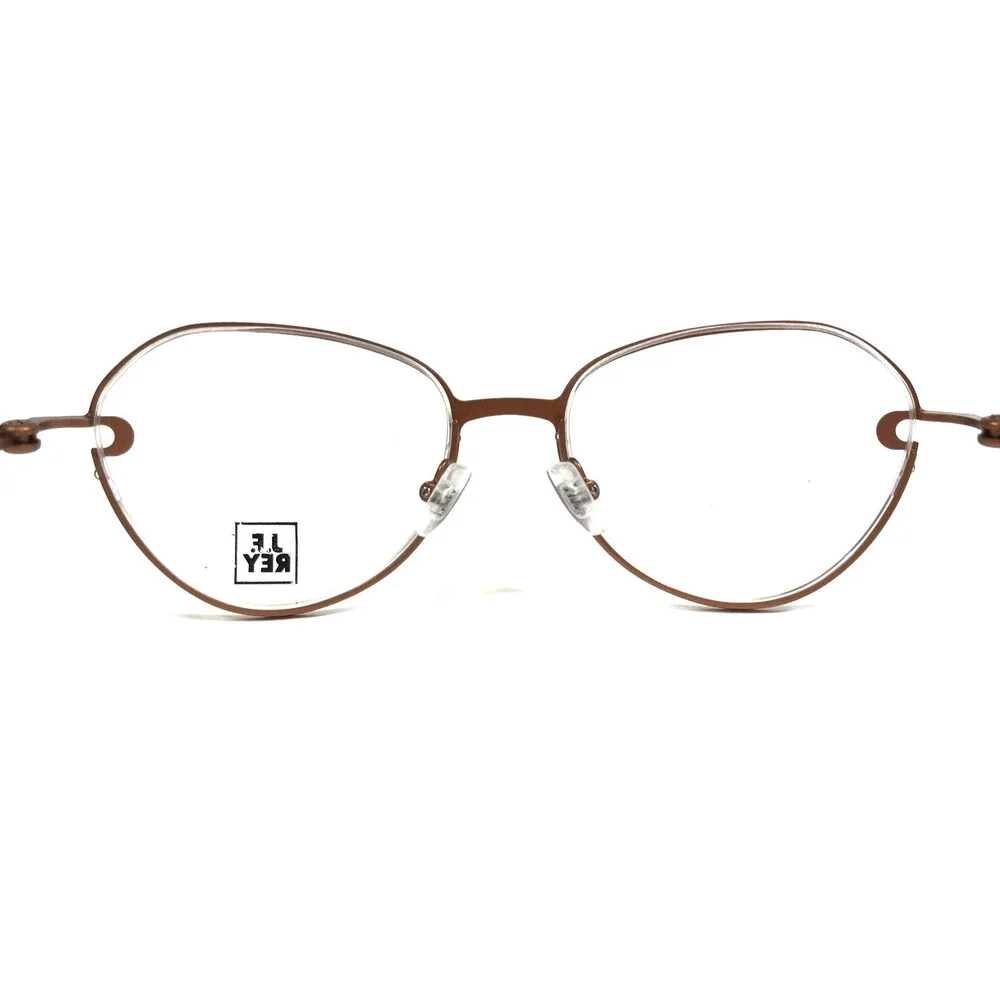 J. F. Rey Eyeglasses Frames JF2969 2090 Brown Rust Blue Wire Rim 51-17-143